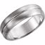 51347:2036:P Platinum 5mm Grooved Band Size 11.5