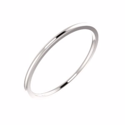 IR6.5:912:P 14kt White 1mm Comfort Fit Band
