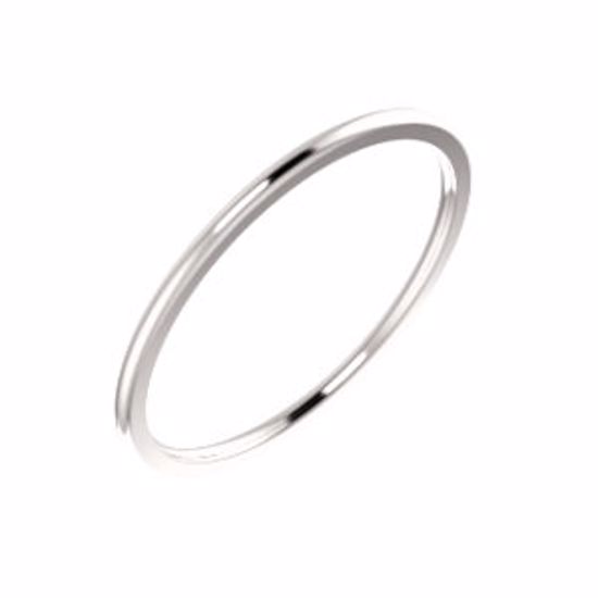 IR6.5:912:P 14kt White 1mm Comfort Fit Band