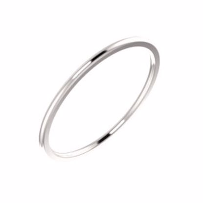 IR8:924:P 14kt White 1mm Comfort Fit Band