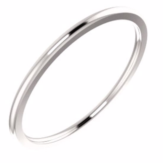 IR5.5:912:P 14kt White 1mm Comfort Fit Band