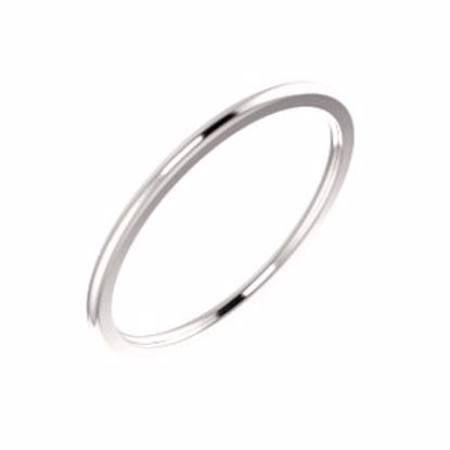 IR5:913:P 14kt White 1mm Comfort Fit Band