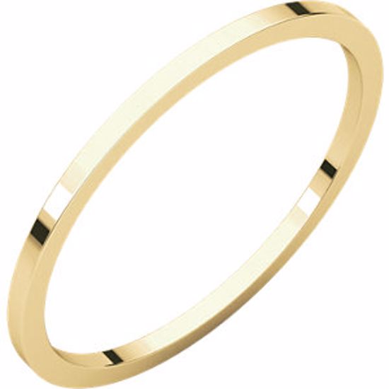 F8.5:672:P 14kt Yellow 1mm Flat Band