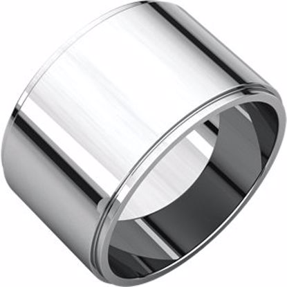 FE12.5:100:P 14kt X1 White 7mm Flat Edge Band