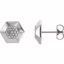 86235:6005:P 14kt White 1/6 CTW Diamond Geometric Earrings with Backs
