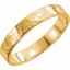 51530:507:P 14kt Yellow 4mm Flat Band with Hammer Finish  Size 7