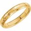 51529:511:P 14kt Yellow 4mm Half Round Hammer Finish Band Size 11
