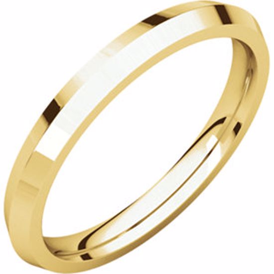 KER6:106:P 10kt Yellow 2.5mm Knife Edge Comfort Fit Band