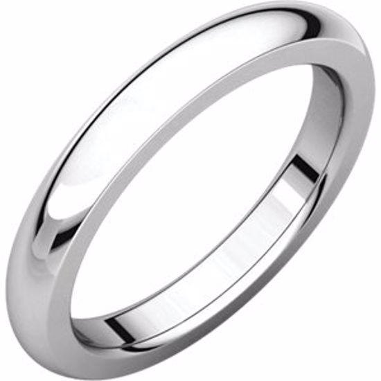 IRH11:102:P Sterling Silver 3 mm Heavy comfort Fit Band
