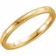 51537:121:P 14kt Yellow 2mm Flat Comfort Fit Milgrain Hammer Finish Band Size 8