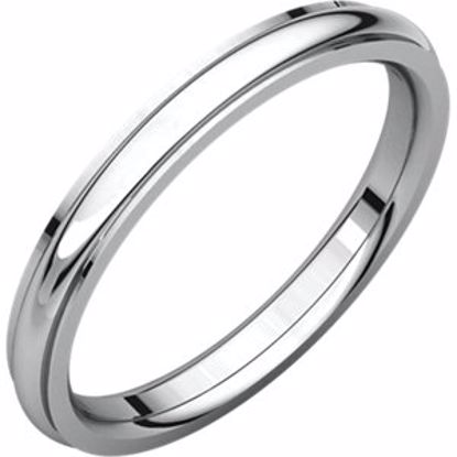 IRE5:100:P 14kt White 2.5mm Comfort Fit Edge Band 