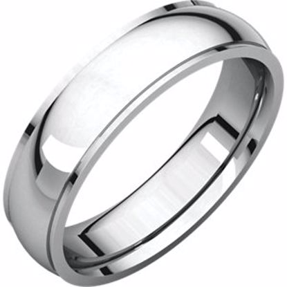 IRE5.5:161:P 14kt White 5mm Comfort Fit Edge Band 