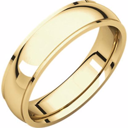 IRE5.5:176:P 14kt Yellow 5mm Comfort Fit Edge Band 