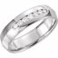122720:6032:P 14kt White 1/4 CTW Diamond Knife Edge Comfort Fit 6mm Band Size 6
