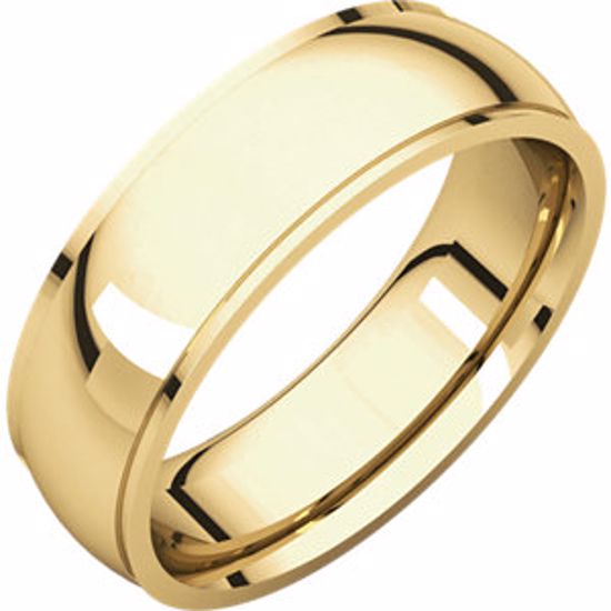 IRE6:207:P 14kt Yellow 6mm Comfort Fit Edge Band 