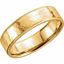 51537:211:P 14kt Yellow 6mm Flat Comfort Fit Milgrain Hammer Finish Band Size 8