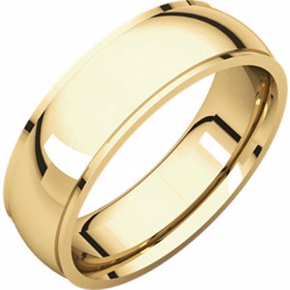 IRE10:215:P 14kt Yellow 6mm Comfort Fit Edge Band 