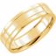 51536:195:P 14kt Yellow 6mm Flat Comfort Fit Milgrain Band Size 10
