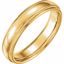 51535:115:P 14kt Yellow 5mm Half Round Comfort Fit Milgrain Band Size 5