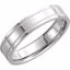51536:150:P 14kt White 5mm Flat Comfort Fit Milgrain Band Size 10