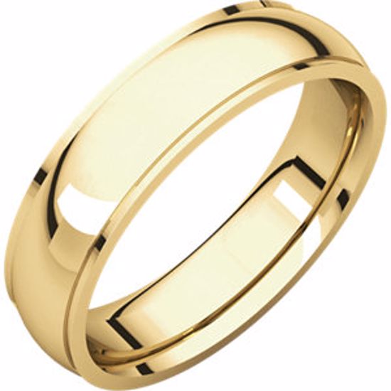 IRE10:185:P 14kt Yellow 5mm Comfort Fit Edge Band 