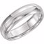 51539:190:P 14kt White 6mm Comfort Fit Milgrain Band Size 5