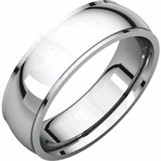 IRE10:200:P 14kt White 6mm Comfort Fit Edge Band 