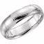 51534:172:P 14kt White 6mm Half Round Edge Comfort Fit Hammer Finish Band Size 11