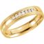 122719:6057:P 14kt Yellow 1/6 CTW Diamond 5mm Half Round Comfort Fit Double Milgrain Band Size 11