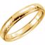 51534:117:P 14kt Yellow 4mm Half Round Edge Comfort Fit Hammer Finish Band Size 6