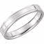 51536:124:P 14kt White 4mm Flat Comfort Fit Milgrain Band Size 12