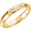 122720:6017:P 14kt Yellow 1/10 CTW Diamond Knife Edge Comfort Fit 4mm Band Size 6