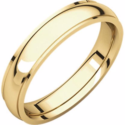 IRE7:149:P 14kt Yellow 4mm Comfort Fit Edge Band 