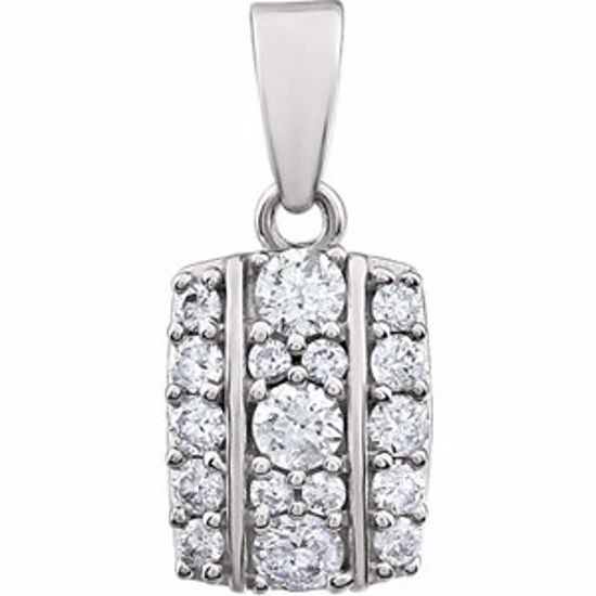 651919:60000:P  14kt White 1/3 CTW Diamond Pendant