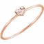 651921:60000:P 14kt Rose .03 CTW Diamond Petite Heart Ring