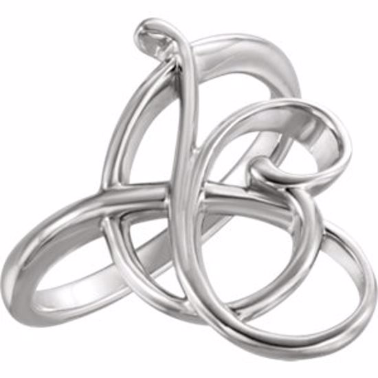 51525:105:P Platinum Freeform Ring