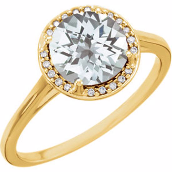 71632:70011:P 14kt Yellow White Topaz and .05CTW Diamond Ring