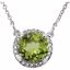 85905:70016:P 14kt White Peridot & .05 CTW Diamond 16" Necklace