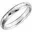 51528:2095:P 14kt White 4mm Comfort Fit Hammer Finish Band Size 9.5