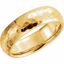 51528:608:P 14kt Yellow 6mm Comfort Fit Hammer Finish Band Size 8