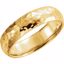 51528:610:P 14kt Yellow 6mm Comfort Fit Hammer Finish Band Size 10