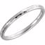 51528:1085:P 14kt White 2mm Comfort Fit Hammer Finish Band Size 8.5