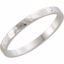 51530:1105:P 14kt White 2mm Flat Band with Hammer Finish Size 10.5