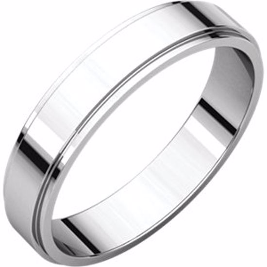 FE4:3001:P Platinum 4mm Flat Edge Band