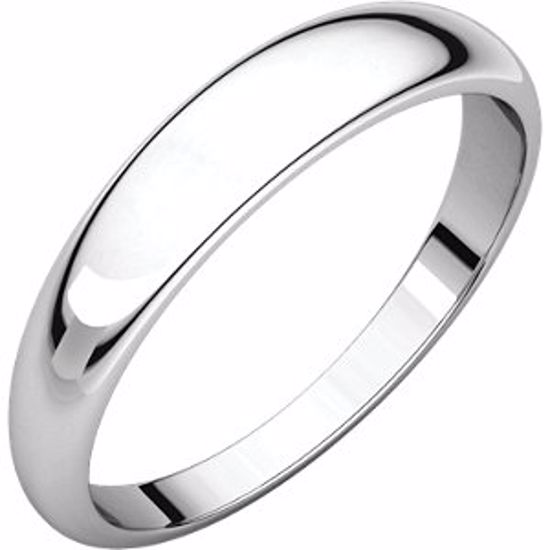 HRT9.5:3002:P Platinum 4mm Half Round Tapered Band