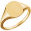 51552:102:P 14kt Yellow 11x9mm Signet Ring