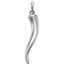 86276:6005:P 14kt White 24mm Horn Pendant