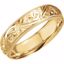 50061:105:P 14kt Yellow 6mm Hand Engraved Band Size 7.5