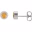 61086:60043:P Sterling Silver Imitation Citrine Earrings