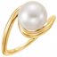 6483:6004:P 14kt Yellow 8mm Freshwater Cultured Pearl Ring